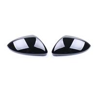 REOKIP Rearview Mirror Cover Cap Carbon Fiber/Black For VW For Golf VII MK7 GTI For T&oura 2014 2015 2016 2017 2018 (Black)