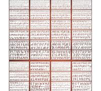 REOLAN Small Letter Stencils for Painting - 36 Pack Alphabet Letter and Number Templates 0.5, 0.75, 1, 1.25, 1.5 Inch, Reusable Cursive Alphabet Stencils for Wood Crafts, Cakes Cookies & Wall Decor