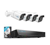 Reolink 10MP 8-Channel PoE NVR with 4 Bullet Cameras Expandable Security System with 2TB HDD