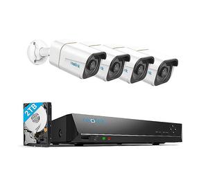 Reolink 10MP 8-Channel PoE NVR with 4 Bullet Cameras Expandable Security System with 2TB HDD