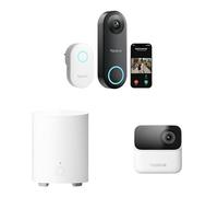 Reolink 2K+ 5MP Wired Video Doorbell + Home Hub Mini + Argus MagiCam 1080p Battery Security Camera Bundle with 180° Wide View, Video Calls, AI Detection, Local Storage and Night Vision