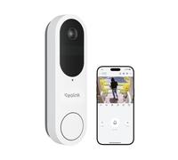 Reolink Battery Doorbell Camera Wireless (White), 2K Video Doorbell Wirelss, 1:1 Head-to-Foot View, People/Vehicle/Package Recognition, 2.4/5GHz Wi-Fi, Video Call, Local Storage, No Monthly Fee