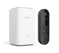 Reolink 2K Battery Video Doorbell + Home Hub, 2.4/5GHz Dual-Band Wi-Fi Doorbell Camera Wireless, 1:1 Head-to-Toe View, Package/Person/Vehicle Detection, Video Call, 64GB Local Storage, No Monthly Fee