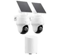 Reolink 2K Solar Security Camera + Home Hub Mini CCTV System, Pan and Tilt | Expandable Local Storage with No Monthly Fee, 2.4/5GHz WiFi, Two-way Audio, AI Detection for Complete UK Home Protection