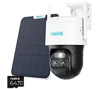 REOLINK TrackMix Pan-Tilt-Zoom 2K 4G LTE Solar/Battery CCTV Camera Kit with 64 GB card - White, White