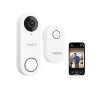 Reolink 2K+ Waterproof Outdoor Wireless Doorbell, 5/2.4GHz WiFi, 180°, 3:4 Head-to-Toe View, Two-Way Audio, Person/Package Detection, WiFi Video Doorbell (White)