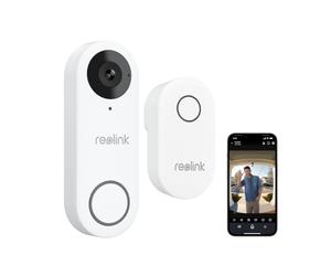 Reolink 2K Wi-Fi Doorbell Camera with Chime, 180° View, 2-Way Audio, Person/Package Detection, Waterproof, Smart Alerts, Hub Compatible, Wired Power Supply