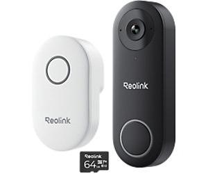 Reolink 2K+ WiFi Video Doorbell, Smart Detection with Chime + 64GB