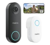 Reolink 2K+ Wired Video Doorbell Camera with Chime, 2.4/5 GHz Wi-Fi, Human Detection, App Alert, Video Call, 2-Way Audio, Local Storage, No Monthly Fee, hardwired/plug-in installation