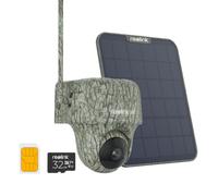 Reolink 4G LTE Cellular Security Camera Outdoor Wireless, Go Ranger PT+Solar Panel, No WiFi, 360 Animal Detection, 4K HD PTZ Trail Camera with Night