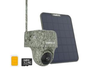Reolink 4G LTE Cellular Security Camera Outdoor Wireless, Go Ranger PT+Solar Panel, No WiFi, 360° Animal Detection, 4K HD PTZ Trail Camera with Night Vision(No Glow), App Control, Live Streaming