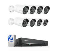 Reolink 4K 8CH PoE Security Camera Bundle: RLK8-410B4-5MP NVR System with 2TB HDD + 4X RLC-510A 5MP Outdoor Cameras, Person/Vehicle Detection, 24/7 Recording