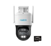 Trackmix Series 4K Dual-Lens PTZ Auto Track WiFi Outdoor Security Camera + 64GB