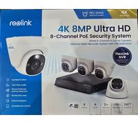 Reolink CCTV Set 8-Channel Security System 8MP 4K UHD PoE Waterproof Cam 4-Pack