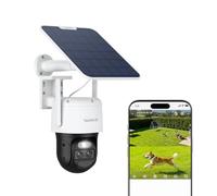 Reolink 4K CCTV Camera with Battery, TrackMix with Solar Panel, Dual Lens | 360° Surveillance, Auto Tracking & Auto Zoom, 2.4/5GHz WiFi, 30m Colour Night Vision, AI Detection, Works with Alexa