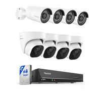 Reolink 4K NVR 8CH PoE CCTV Security Camera System, with 2TB HDD and 5MP Motion Detection Outdoor PoE IP Cameras, 100ft Night Vision Remote Access, RLK8-520D4+510A*4