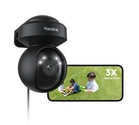 Reolink 4K Outdoor Security Camera 3X Optical Zoom, E1 Outdoor Pro Black | PTZ Auto Tracking, 2.4/5GHz Wi-Fi 6, Person/Vehicle/Animal Detection, Colour Night Vision, 24/7 Recording, Weatherproof