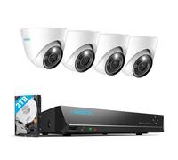 Reolink 4K+ PoE CCTV Security Camera System with Spotlights, 4X 12MP IP Cameras with Person/Vehicle Detection, 8CH NVR with 2TB HDD for 24/7 Continuous Recording, 2-Way Audio, RLK8-1200D4-A