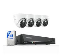 Reolink 4K+ PoE CCTV Security Camera System with Spotlights, 4X 12MP IP Cameras with Person/Vehicle Detection, 8CH NVR with 2TB HDD for 24/7 Continuous Recording, 2-Way Audio, RLK8-1200D4-A