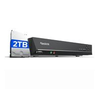 Reolink 4K PoE NVR 8 Channel CCTV Camera System with 2TB HDD, RLN8-410 | Network Video Recorder with 2TB Hard Drive, Supports 16MP/12MP/8MP/5MP/4MP/1080P HD IP Cameras, 24/7 Surveillance Recording