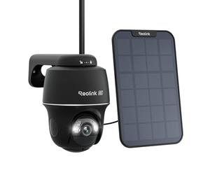 Reolink 4K PT Solar Security Camera Outdoor Wireless, Works with Amazon Alexa, Home Hub Compatible, Color Night Vision, 2.4/5GHz WiFi, No Subscription Security Camera, Argus PT Ultra +Solar Panel-B