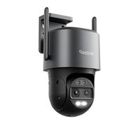 Reolink 4K Security Camera Outdoor, WiFi CCTV camera, TrackMix WiFi Grey | PTZ Dual Lens 360° Auto Tracking Zoom, Smart AI Detection, 2.4/5 GHz WiFi 6, Colour Night Vision, Plug-In, Weatherproof