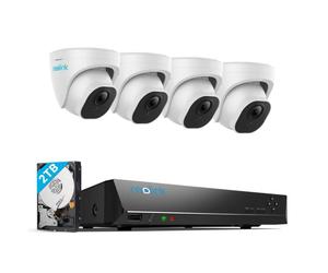 Reolink 4K Security System with NVR and 4 Dome Cameras Protect your property 24/7 with AI detection and real-time notifications via an app!