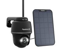 Reolink 4K Solar Security Camera Outdoor Wireless, Argus PT Ultra Black | Works with Amazon Alexa, Home Hub Compatible, Colour Night Vision, AI Detection, Auto Tracking, No Subscription CCTV Camera
