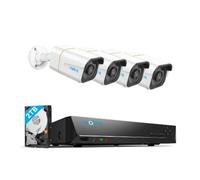 Reolink 4K+ Uhd Nvr Poe Ai Person/vehicle Detection, 8 Channel With 4X Bullet Camera Kit (Expandable) 2Tb Hdd