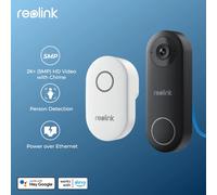Reolink 5MP PoE Video Doorbell Smart Home Video Intercom Person Detection 180° Wide Angle 2 Way Audio Wired Door Bell with Chime Video Doorbell