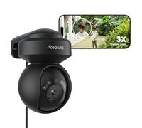 Reolink 5MP PTZ Camera E1 Outdoor, 2.4/5GHz WiFi CCTV Security Camera with 3X Optical Zoom, Human/Vehicle Tracking, Color Night Vision, 2-Way Audio, Support 512GB SD Card for 24/7 Protection, Black