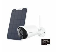 Argus Series 2K 3MP Battery WiFi Outdoor Security Camera with Solar Panel + 64GB