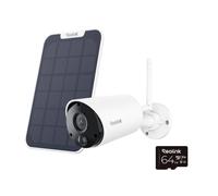 Reolink Argus Eco 2K WiFi Solar Battery Camera Wire-free 2K security camera with rechargeable battery, solar charging and 64GB local storage for