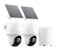 Reolink Argus PT Lite 2 Cam Kit I Home Hub Mini & 2K Solar Security Camera System, Local Storage, 360° Coverage with PT, AI Detection, WiFi Connection, Works with Alexa, Google Home