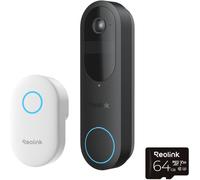 Reolink DB2K03M64 2K WiFi Battery Video Doorbell, Smart Detection with Chime + 64GB