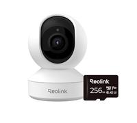 Reolink E1 Zoom 4K PTZ Indoor Camera with 256GB microSD Card Bundle, 3X Optical Zoom, Pet Camera, Crying Sound Detection, Privacy Mode, Human/Pet Auto Tracking, 2.4/5GHz WiFi 6 Home Security Camera