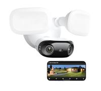 Reolink Floodlight Cam Wired 4K Wi-Fi 6, Outdoor Security Camera Dual Lens 180 FOV, Local AI Video Search, 3000 Lumen (Dimmable Light 3000K~6500K), IP66, Work with Alexa, Elite Floodlight WiFi