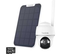 Reolink G2K4GPTSM64 2K Go Series 2K PT Battery 4G LTE Outdoor Security Camera with Solar Panel + 64GB