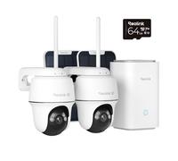 Reolink Home Hub+ 4K HD Security Camera Outdoor Wireless Kit, Argus PT Ultra+Solar Panel Home Security System, 64GB Local Storage, No Subscription Fee, 360° Surveillance, Night Vision, 2.4/5 GHz WiFi
