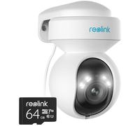 REOLINK Pan-Tilt-Zoom T1 2K WiFi Security Camera & 64 GB Memory Card - White, White