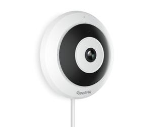 Reolink PoE IP Fisheye Camera with 360° View, 6MP HD for Home/Office Security, Smart Human Detection, Two-Way Talk, Ceiling/Wall/Desk Installation Choices, Multiple Display Views, FE-P-W