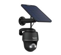 Reolink Security Camera Outdoor Wireless, Argus PT 5MP+Solar Panel with 360° Pan-Tilt View, 2K Night Vision, 2.4/5Ghz WiFi, Solar Security Camera with Person/Vehicle Detection, Two-Way Audio, Black