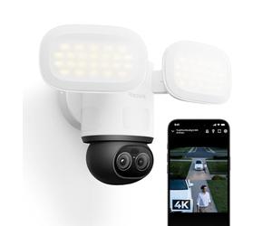 Reolink TrackFlex Floodlight WiFi, 4K PTZ Camera Outdoor, 360° Auto-Tracking Zoom, 270° PIR Detection, 3000 Lumens, Floodlight Camera Wi-Fi 6 with Local AI Video Search, 24/7 Recording, Hardwired
