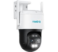 Reolink TrackMix WiFi - 4K Dual-Lens PTZ Camera with 360° View, 2.4/5GHz WiFi, Auto-Zoom Tracking, Smart Alarm, Two-Way Talk, and Spotlights.
