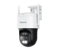 Reolink TrackMix WiFi - 4K Dual-Lens PTZ Camera with 360° View, 2.4/5GHz WiFi, Auto-Zoom Tracking, Smart Alarm, Two-Way Talk, and Spotlights.