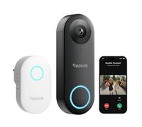 Reolink 2K+ Wired Video Doorbell Camera with Chime, 2.4/5 GHz Wi-Fi, Human Detection, App Alert, Video Call, 2-Way Audio, Local Storage, No Monthly Fee, hardwired/plug-in installation