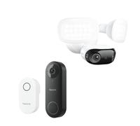 Reolink Wired Video Doorbell + Elite Floodlight WiFi Outdoor Camera 4K, Dual Lens 180 FOV, 2K+ 5MP Smart Doorbell Camera with Chime