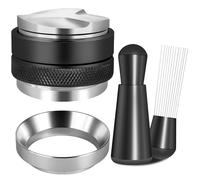 Reoszeank 51mm Espresso Accessories Kit, Coffee Distributor and Tamper Leveler, WDT Tool and Dosing Funnel Set Fits 51 mm Espresso Machines and Portafilters
