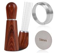 Reoszeank 54mm Espresso Accessories Kit, WDT Tool, Dosing Funnel and Puck Screen Set, 316 Stainless Steel Needle Coffee Distribution Stirrer Fits Breville 54 mm Espresso Machines and Portafilter
