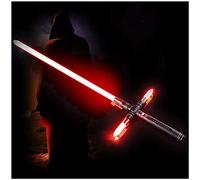 REOTEL Real Lightsaber Kylo Ren Lightsabers for Adults, Heavy Dueling Light Saber with RGB 19 Color & 10/7 Set of Sound Fonts, Metal Hilt Smooth Swing Lightsaber for Cosplay Birthday Party Gift,7